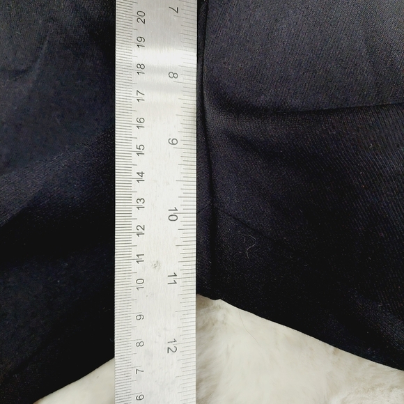 Loft Skinny Cotton Blend Black with White Stripe Flat Front Pants P2982 - Picture 5 of 9